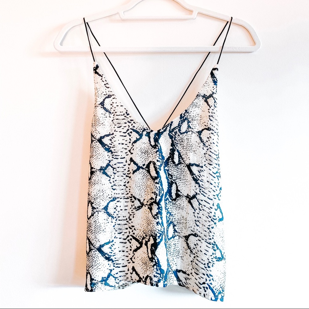 Tobi Backless Snakeskin Top